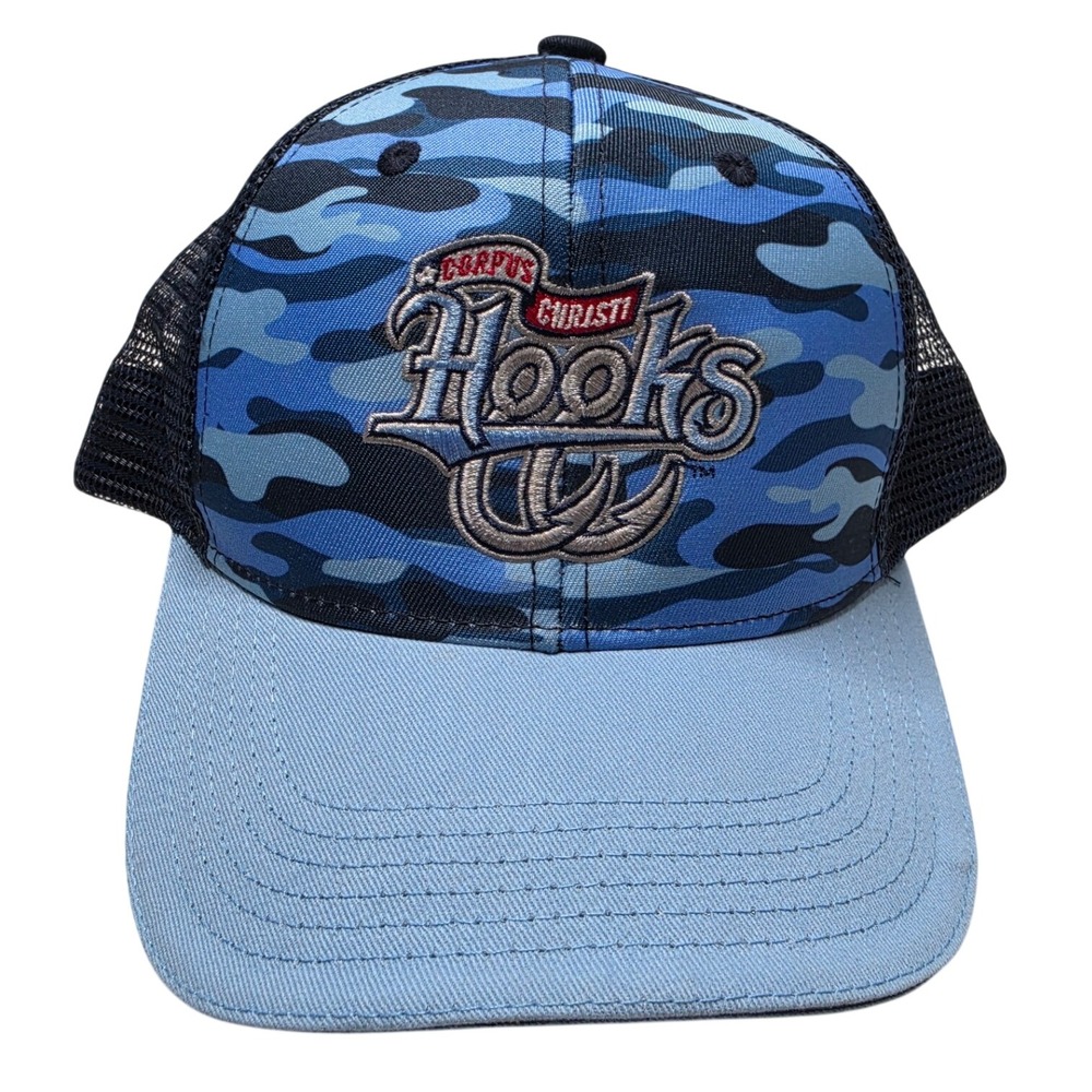 Corpus Christi Hooks Melonwear Blue Camo Trucker Hat Snapback Baseball Cap
